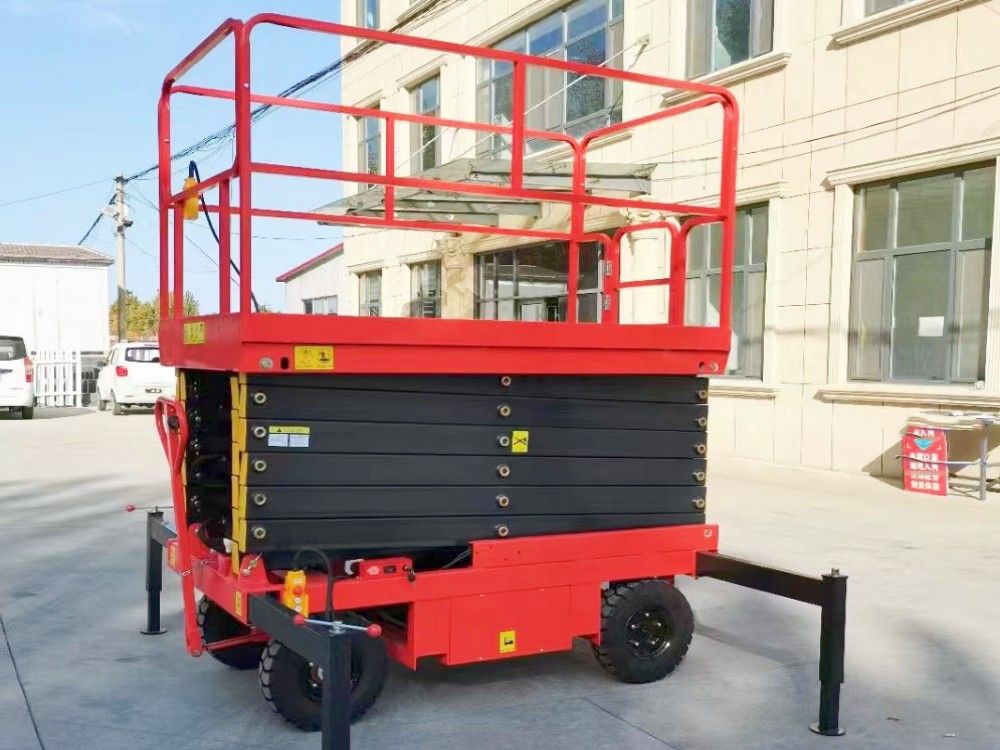 自行走剪叉式液壓維修平臺、登高車、升降機廠家品牌