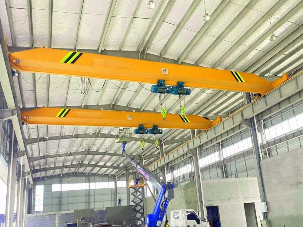 陜西雙吊鉤起重機、LDE型雙吊鉤電動單梁起重機