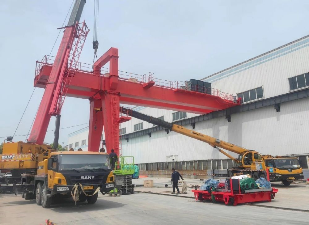 半腿龍門吊、電動單支腿雙梁門式起重機(jī)