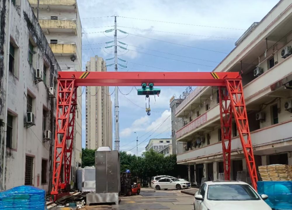 MH型電動葫蘆單梁門式起重機、MH型單梁龍門吊