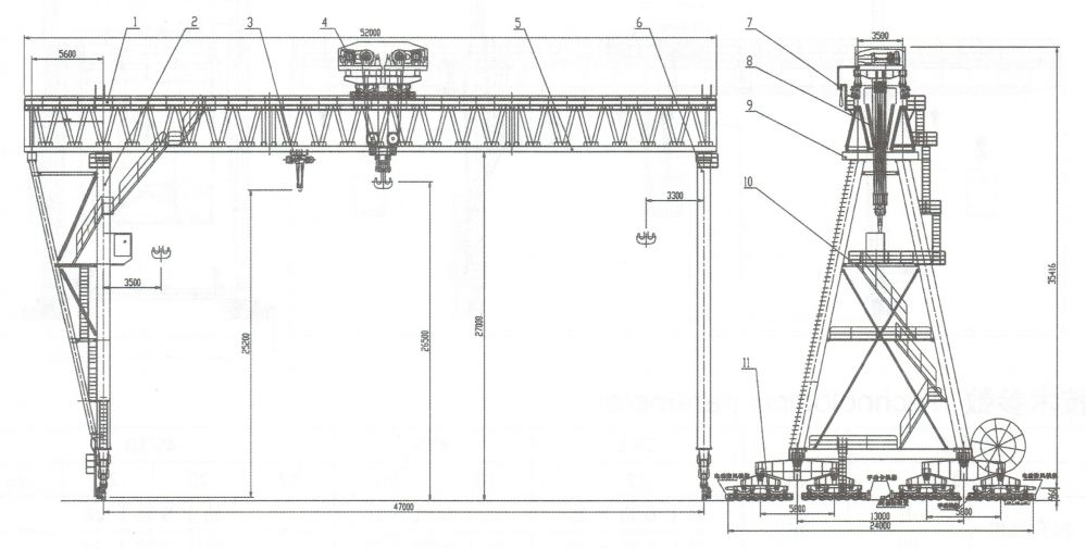 MG型400/20噸路橋?qū)Ｓ瞄T(mén)式起重機(jī)外形結(jié)構(gòu)示意圖.jpg